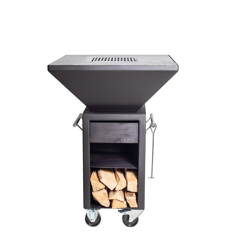 Grille Semi-circulaire Pour Brasero 70 Cm - Acier Au Carbone, Deux Poignées Rabattables - Dimensions 71,8x36,4x2,2 Cm